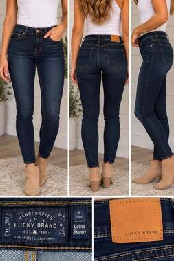 Lucky Brand Lolita Skinny Jeans Dark Wash Denim Size 4/25